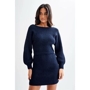 Meshki | Dresses | Meshki Baxter Off Shoulder Fluffy Knit Midi Dress |  Poshmark